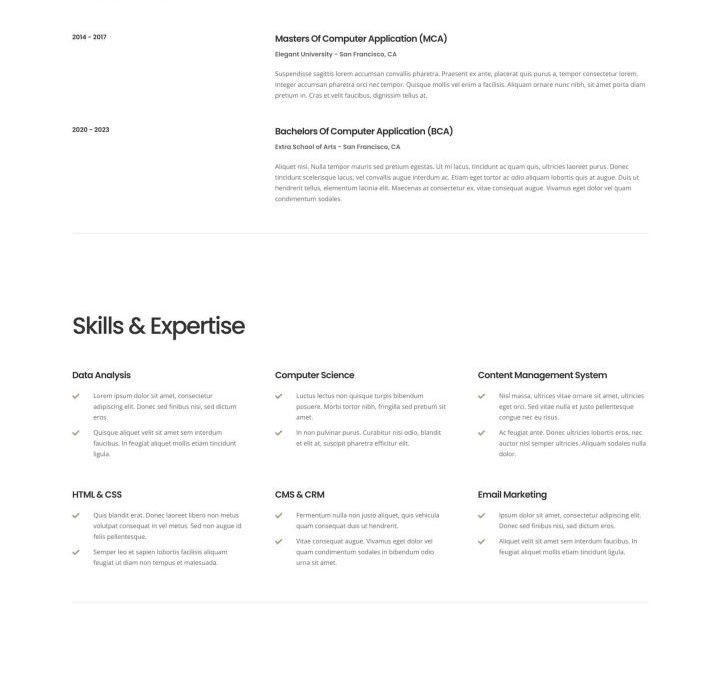 CV d&rsquo;affaires